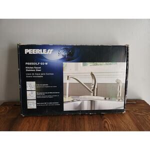 NIB PEERLESS Chrome 2 Handle Kitchen Faucet P88501LF-SS-W Side Sprayer